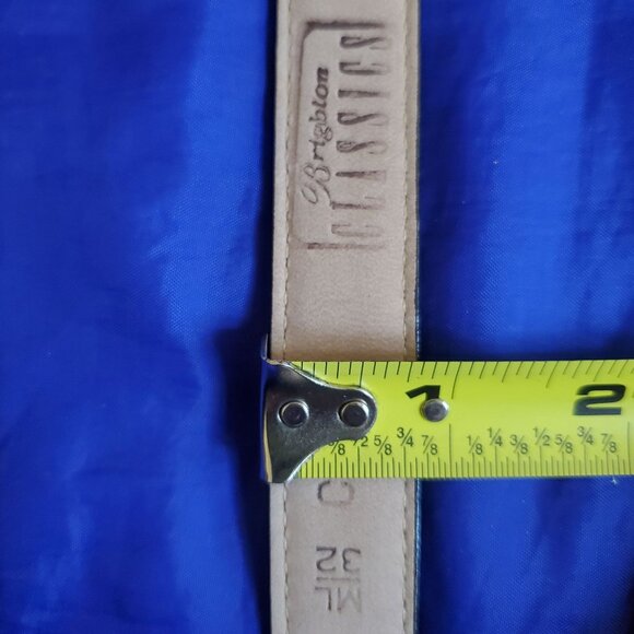 NWOT Brighton Belt Wm 29-32" Black Crock Embossed Ornate Silver Brass Hardware - Picture 4 of 8
